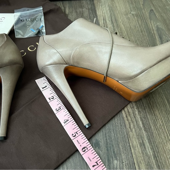 Gucci AUTHENTIC Fango Saddle Soft Tamponato NEW lLace-up Ankle Booties - Picture 14 of 14